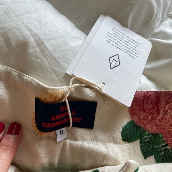 THE ANIMALS OBSERVATORY Kids Camel Linen High Waisted Trousers Size 8 - Picture 4 of 8